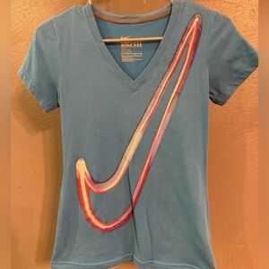 Nike Blue V-Neck T-Shirt